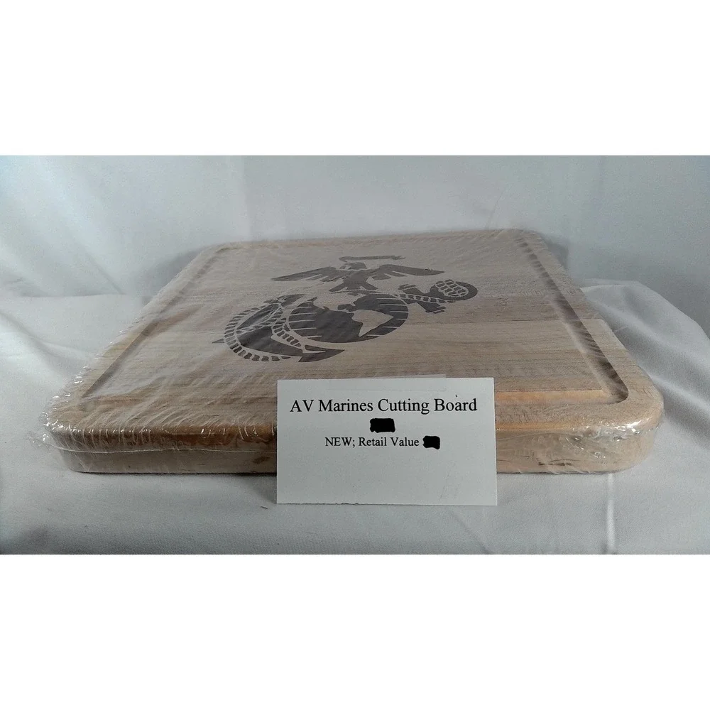 Longaberger American Valor‎ Marines Woodcrafts Cutting Board - 100% Maple - NEW